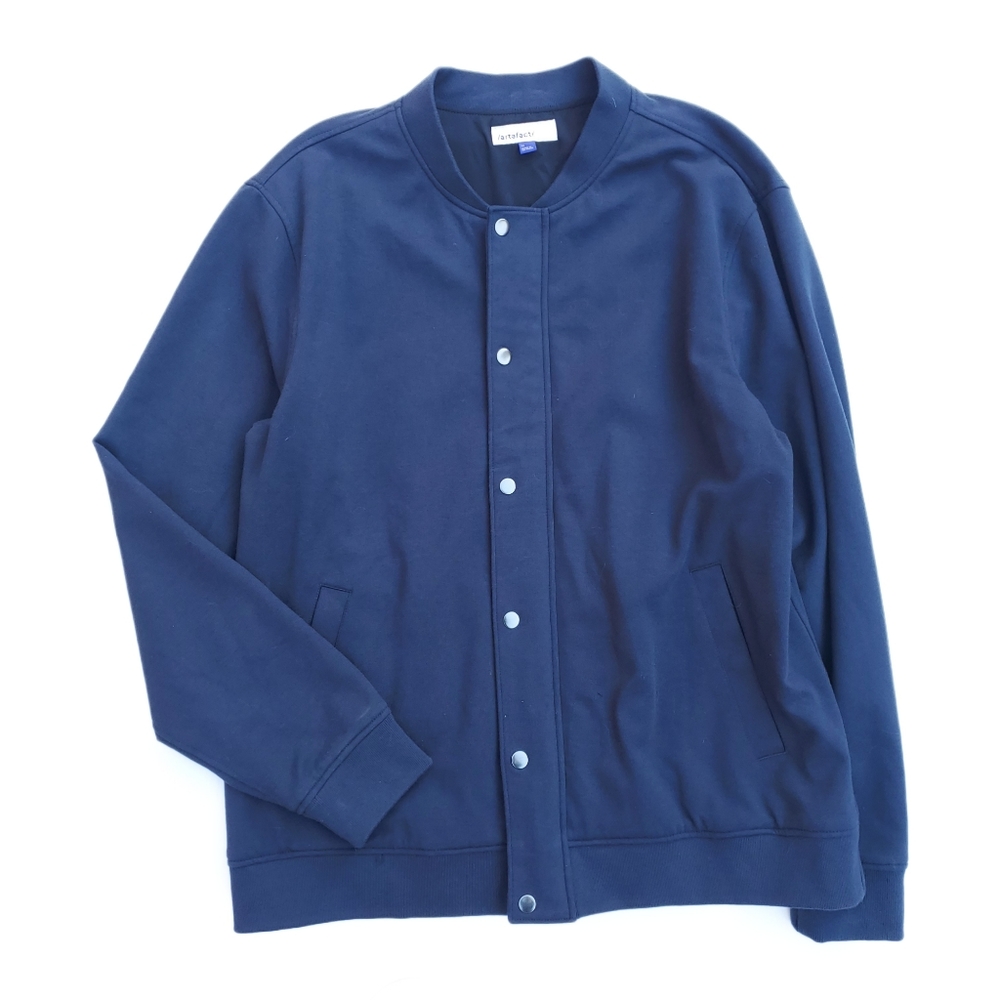 Stitch Fix Artefact Blue Lined Snap Zip Jacket